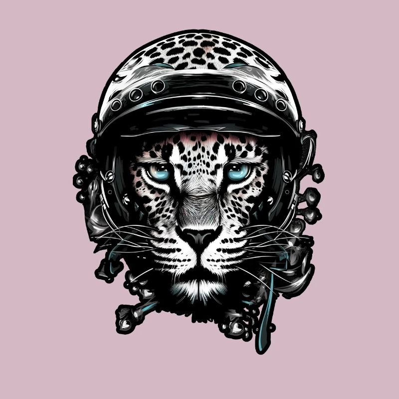 Gepard, Leopard mit Helm , Digital