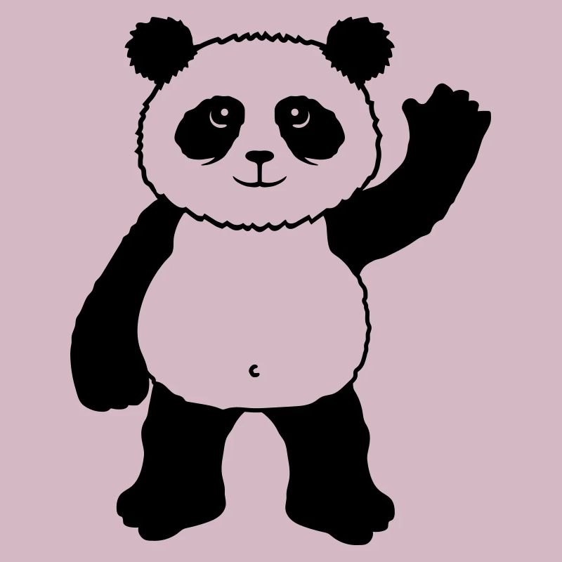 Debout panda ours vagues amicales