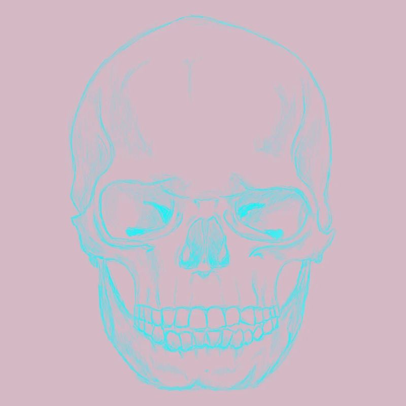 SkullSketchTurquoise