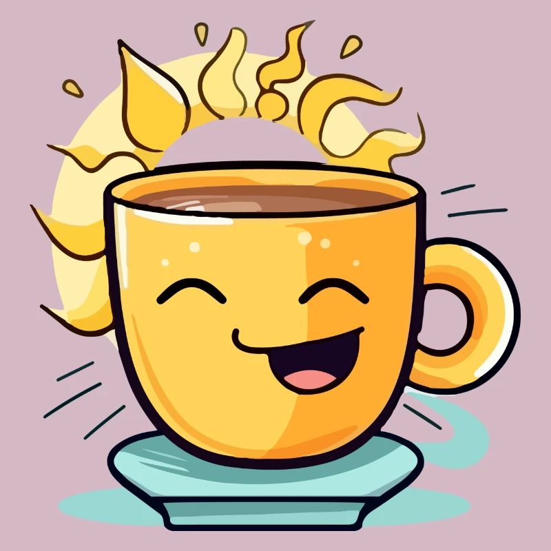 Fröhlicher Kaffee