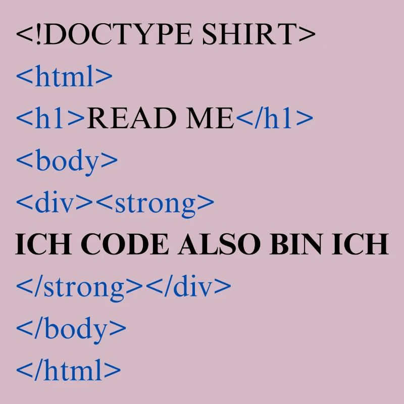 Ich code also bin ich