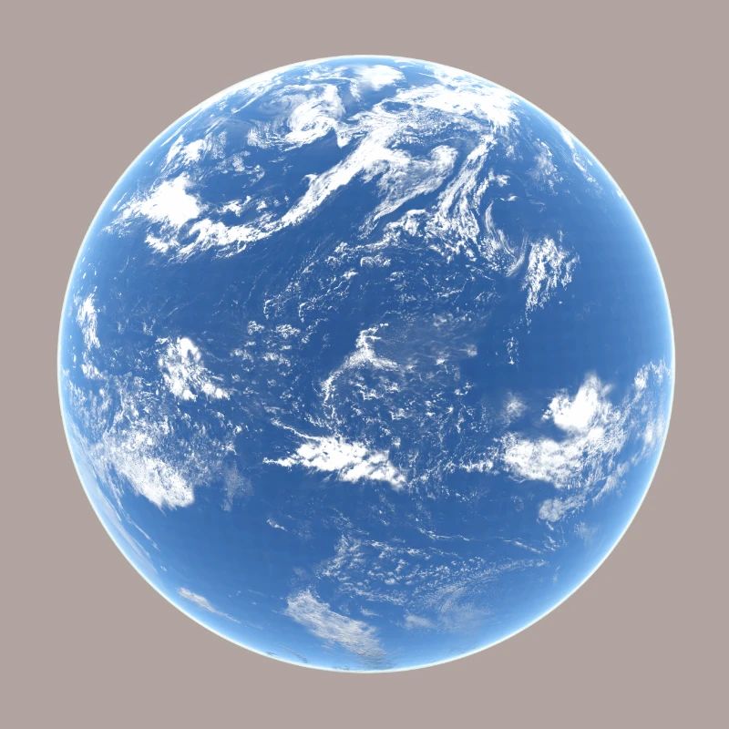 Neptune Eau et Nuages Planète
