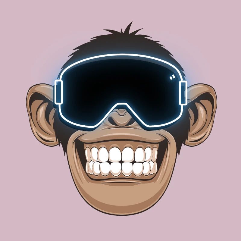 affe mit skibrille