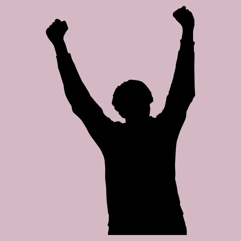 cheering man