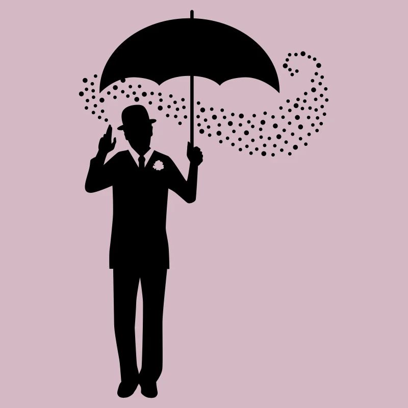 Zauberer - Regenschirm - Melone - Pantomime - 1C