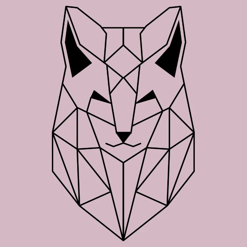 Polygonal Wolf version noire