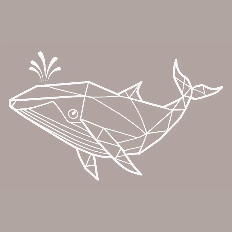 Polygone de baleine - Conception minimaliste de créature marine
