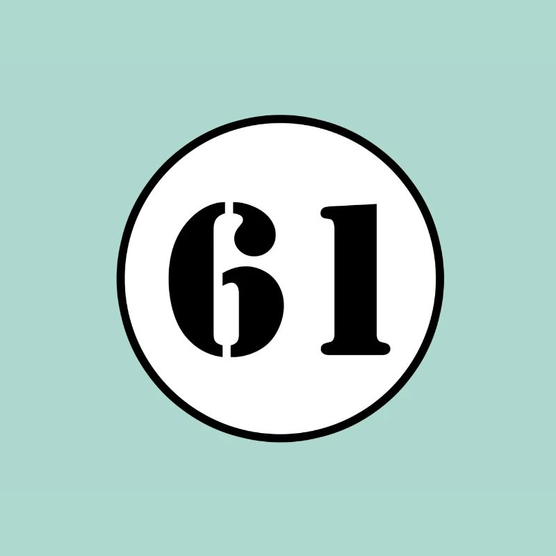 NUMMER 61 Einundsechzig Geburtstag Geschenk