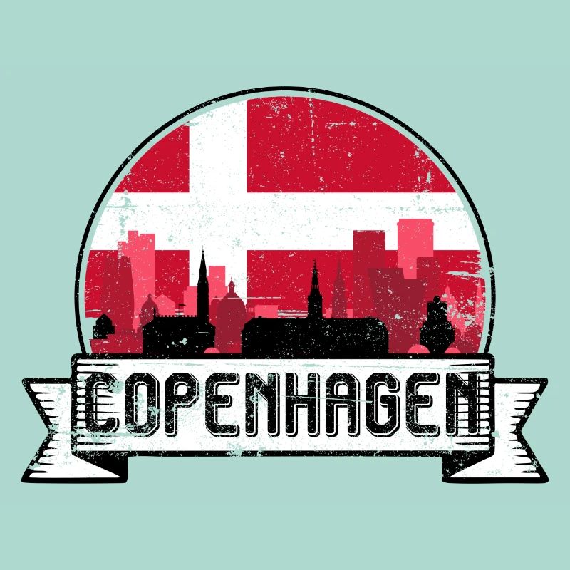 Kopenhagener Skyline-Abzeichen