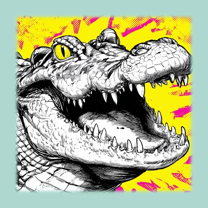 Crocodile Sketch – Urban Graffiti Style Design