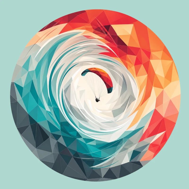 Geometric Vortex Paragliding