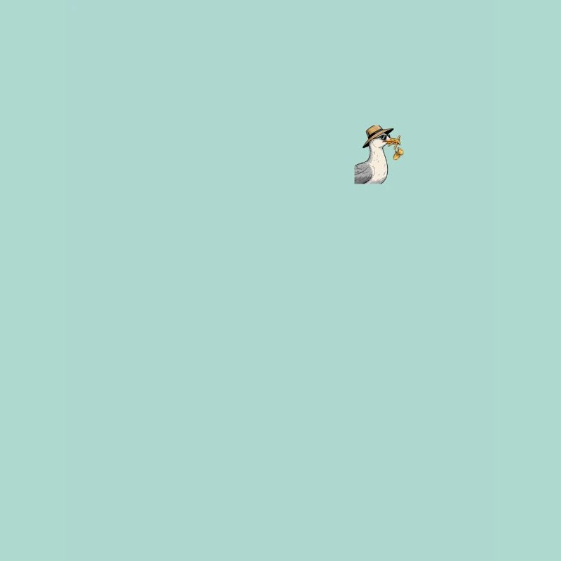 Funny seagull stealing chips