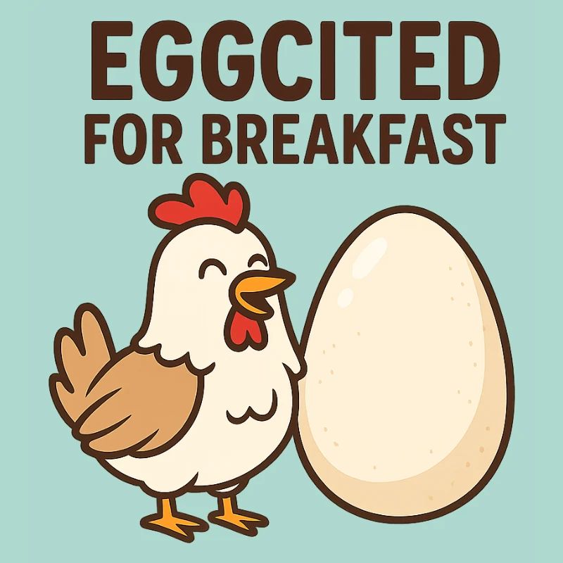 Eggcited for Breakfast Chicken Design