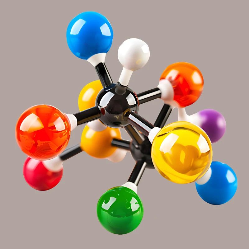 Colorful Molecular Structure Pattern
