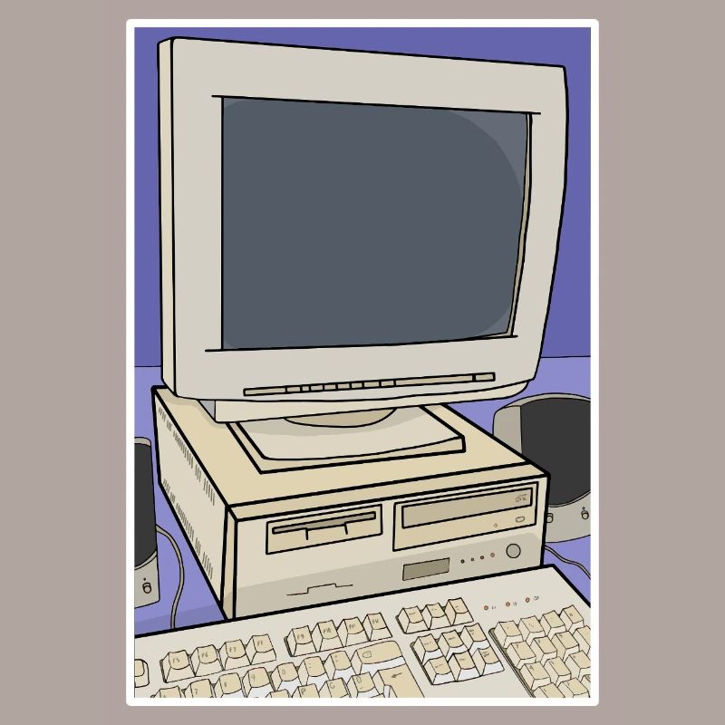 Retro-Computer-Desktop-Einrichtung
