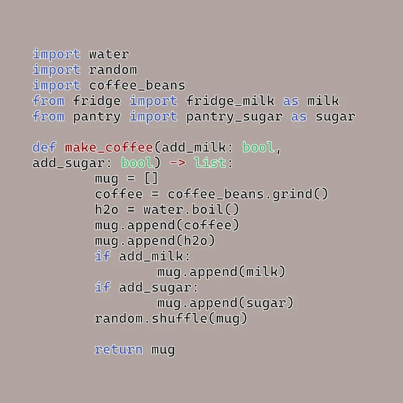 Python Make Coffee Function