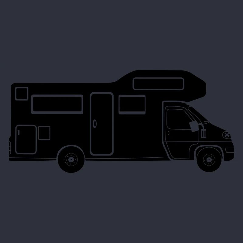 Silhouette de camping-car – design de camping simple