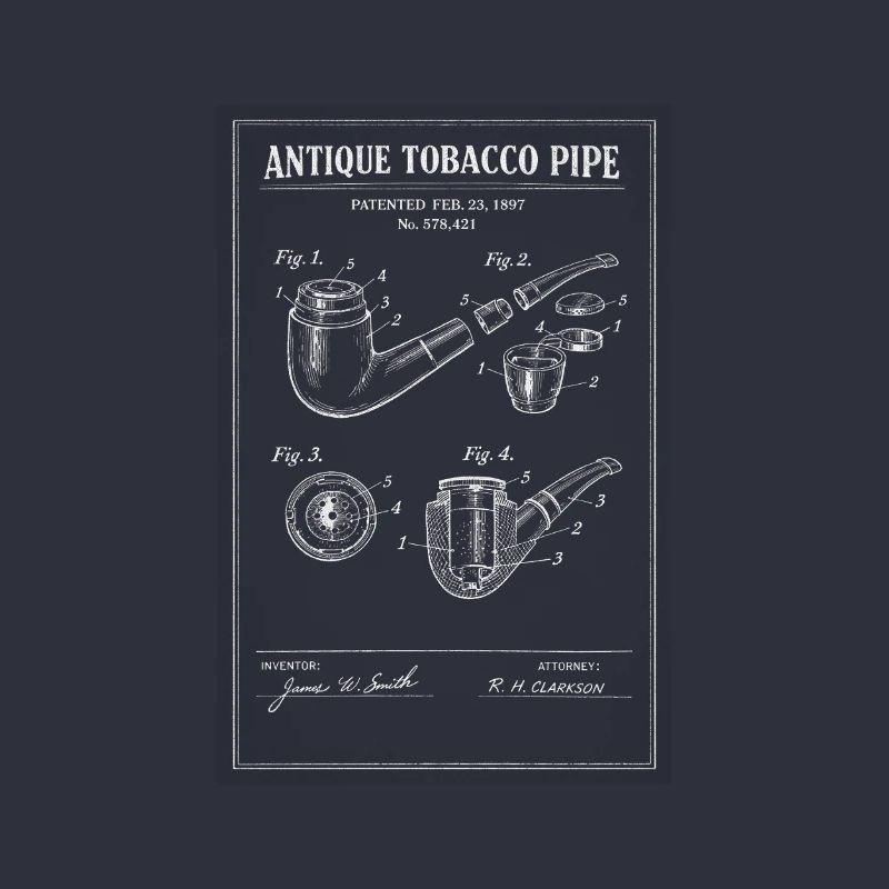 Plan de pipe à tabac ancienne