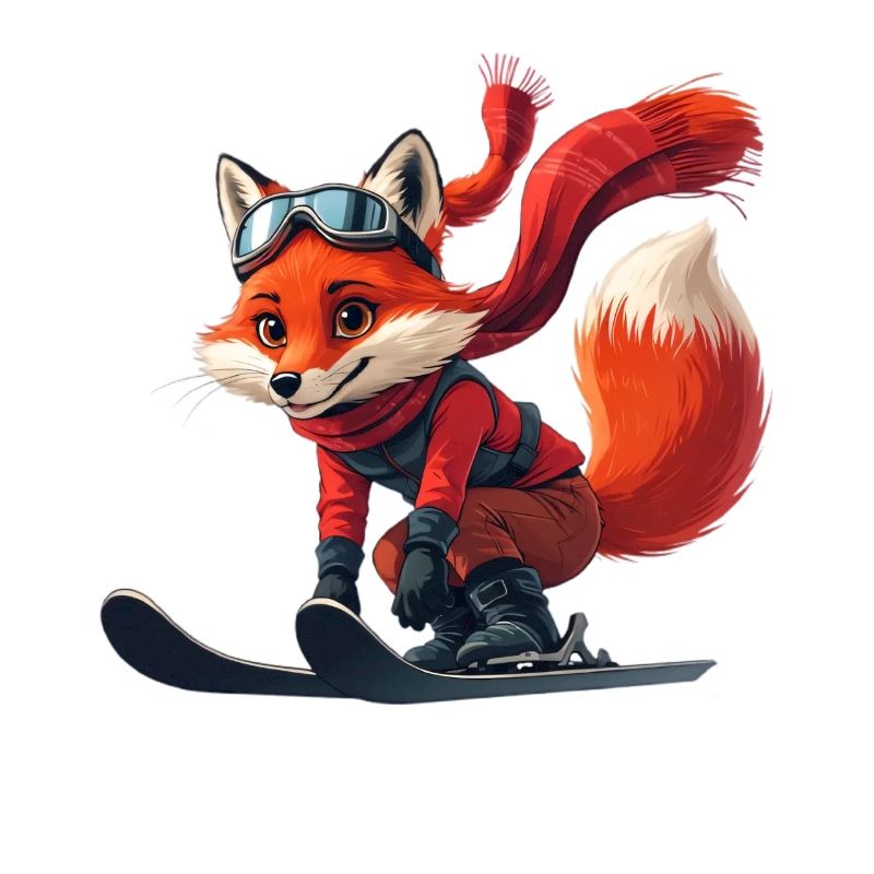 Fuchs Skifahrer Abenteuer