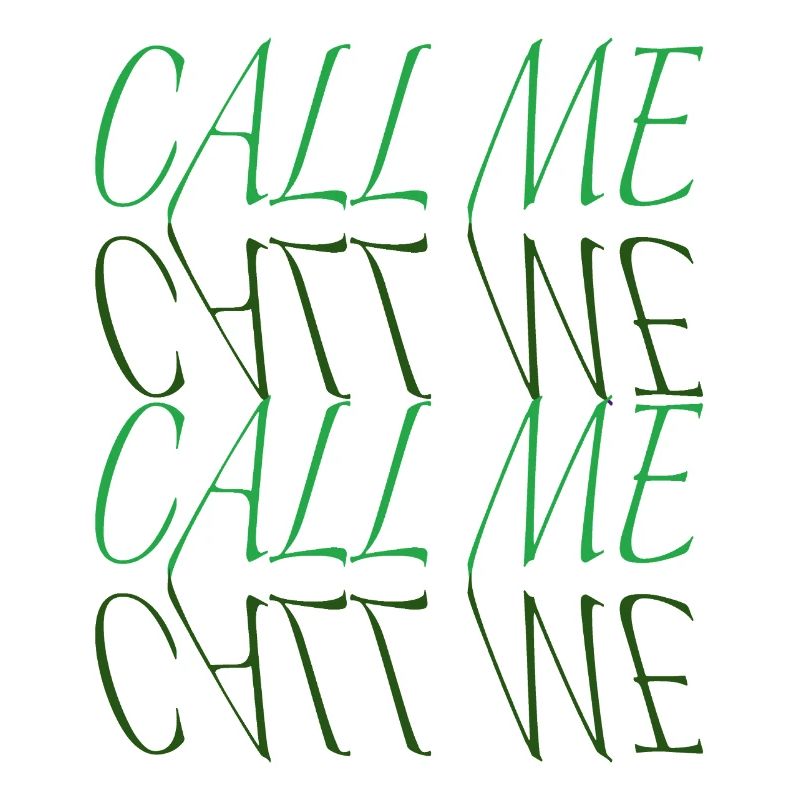 Call Me Neon Typography Statement
