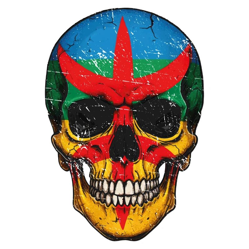 Bunte Berberflaggen-Schädel – Berber-Schädel