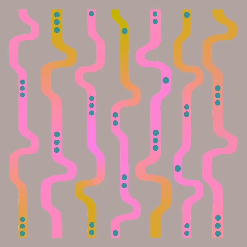Wiggle Wavy Stripes L Stripes L Riso Transition