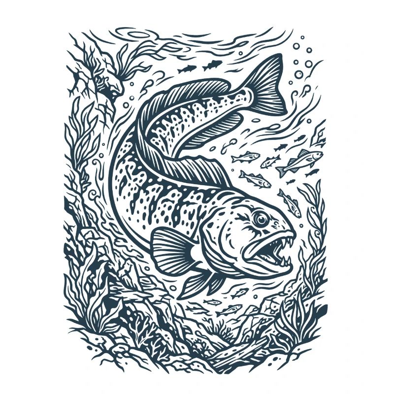 Seewolf | Steinbeißer | Unterwasserfisch