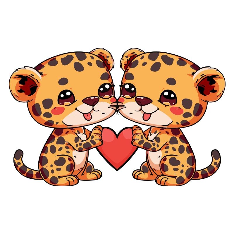 Leopard Paar Valentinstag