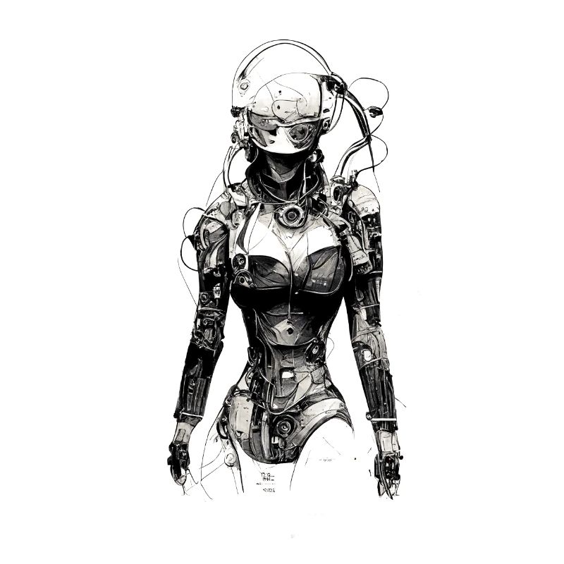 technical drawing cyborg