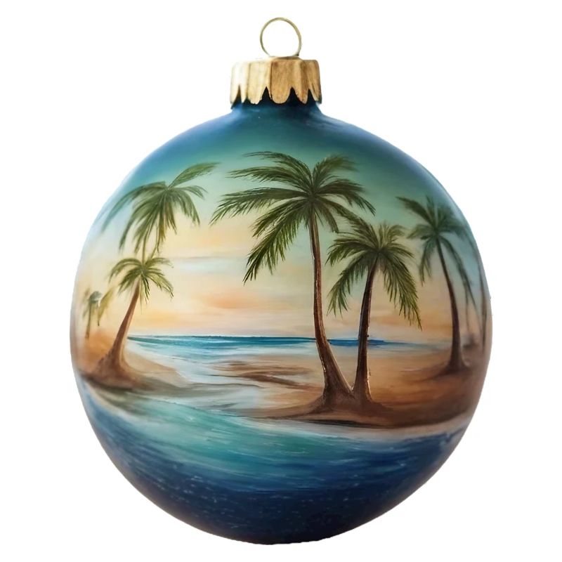 Weihnachtskugel mit Strand