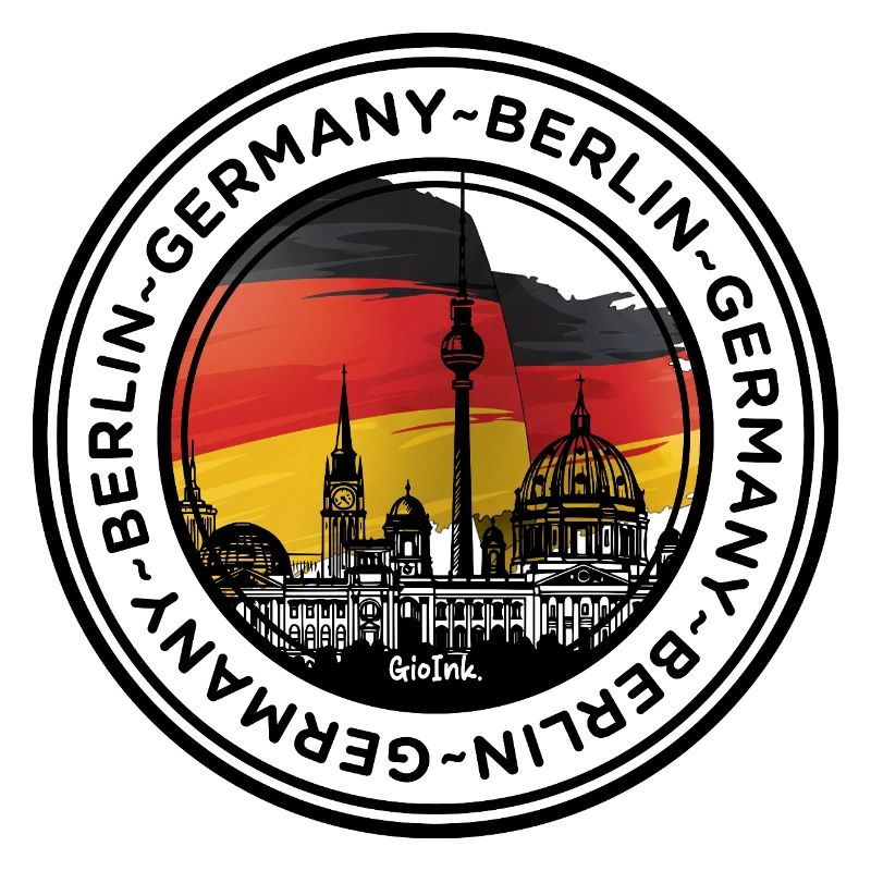 Horizon de Berlin aux couleurs du drapeau allemand
