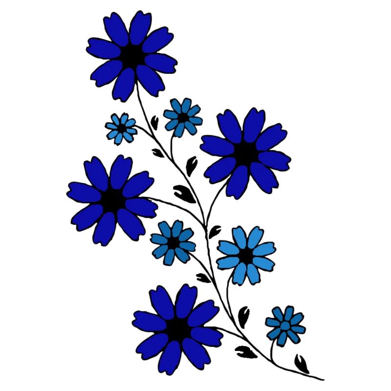 Blumen blau