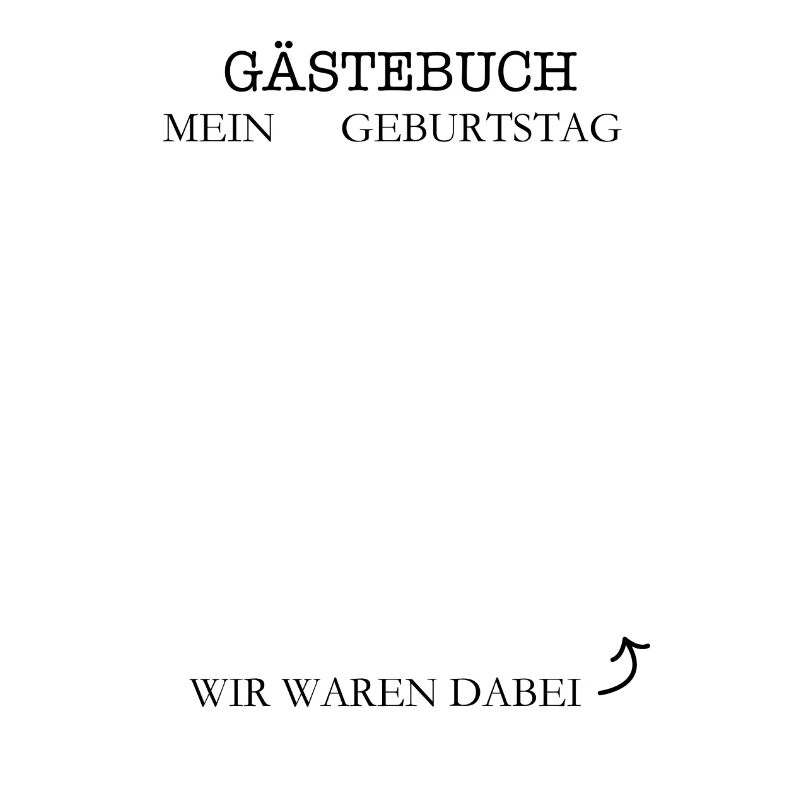Gästebuch Mein ... Geburtstag