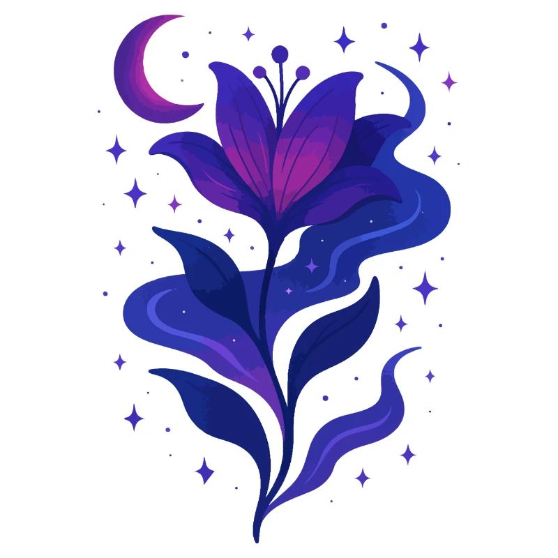 Mitternachtsblüte Galaxie Blume