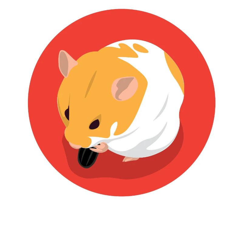 Mignon, brun, hamster, manger