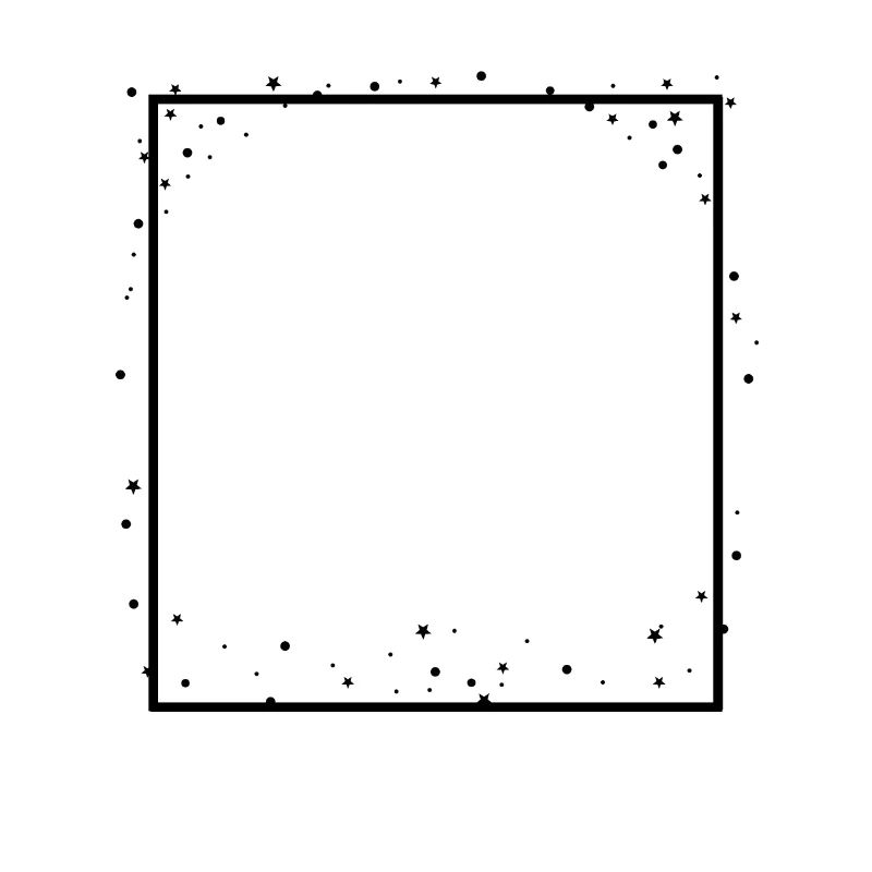 Star frame with dot decoration