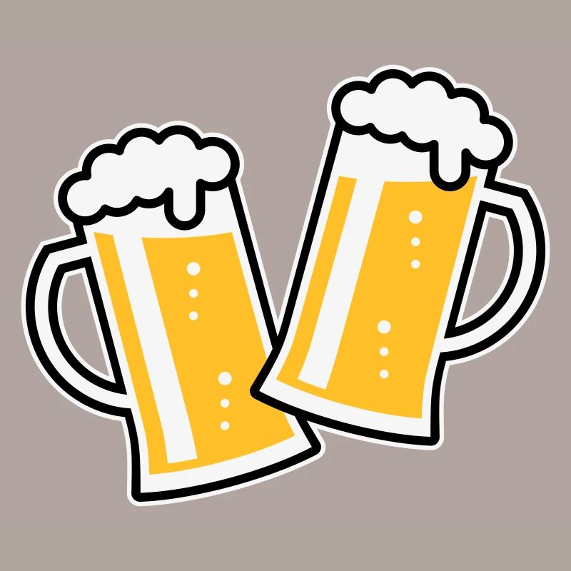 2 chopes à bière Toast (bière / chope à bière / 3C)
