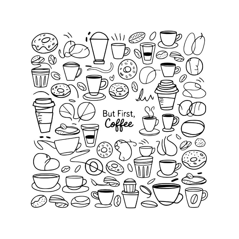 But First Coffee – Doodle Design