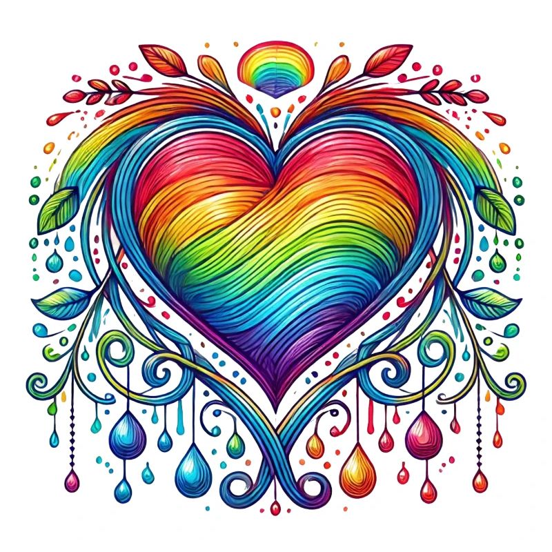 Regenbogen Herz