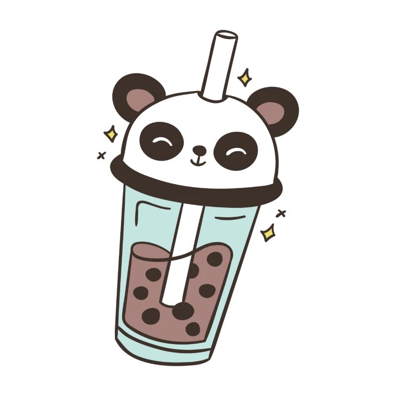 Panda Bubble Tea Panda Bear Bubbletea