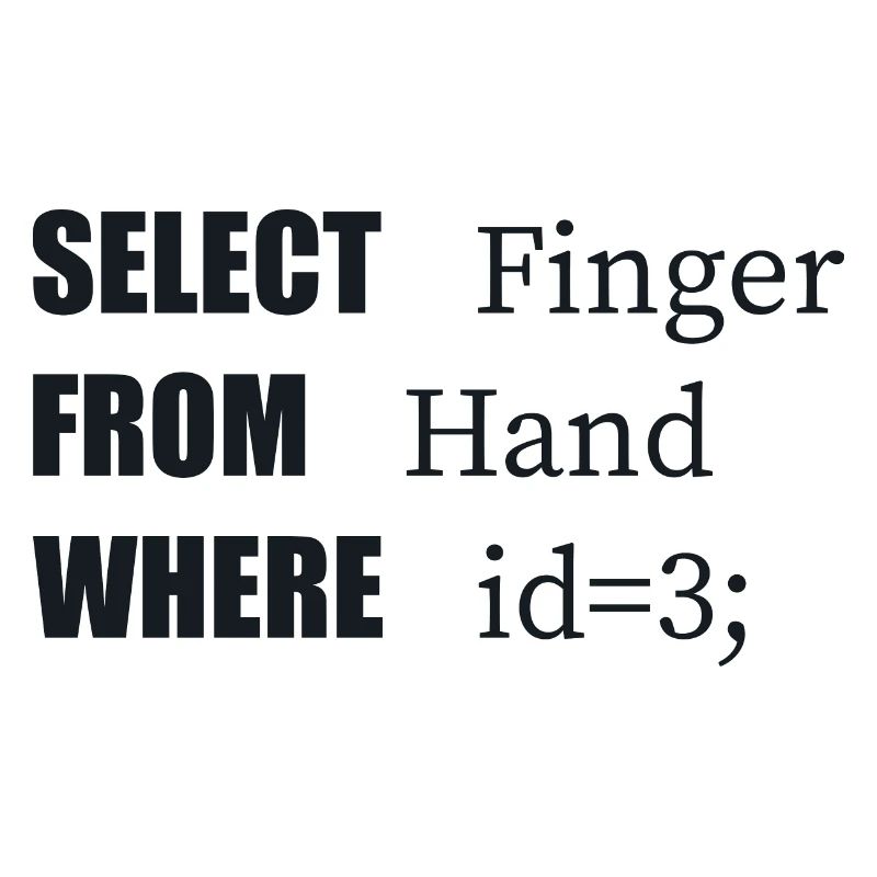 Handauswahl Finger, Lustiger Code. Programmierer-Sprache