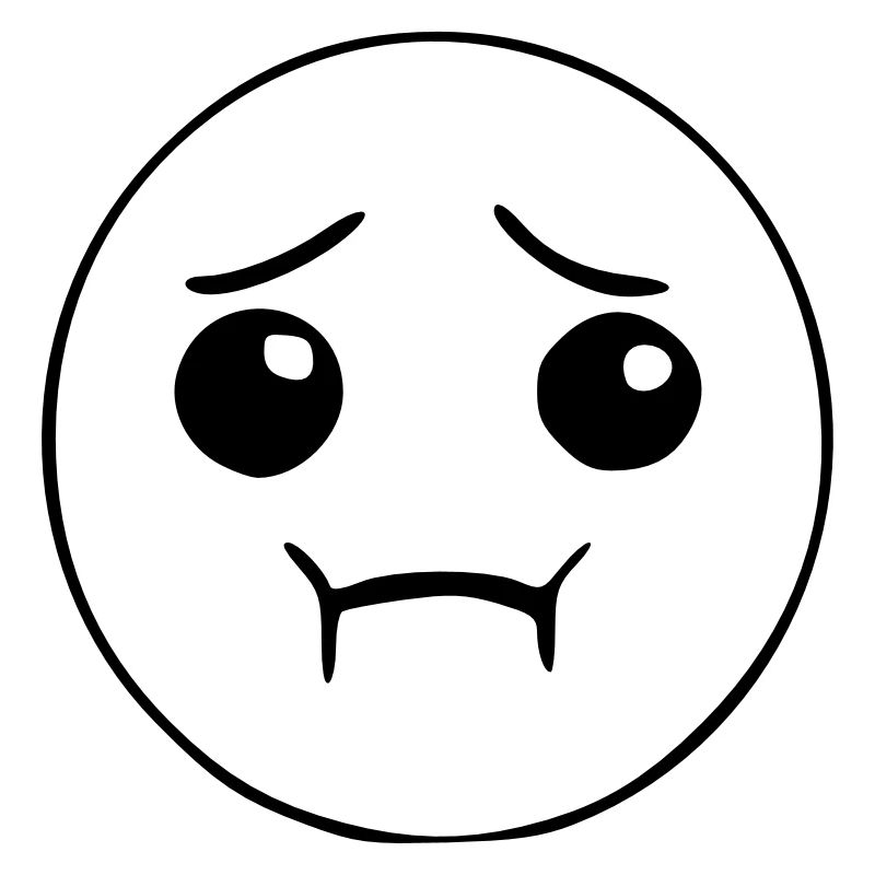 Emoji disgusted sketch black