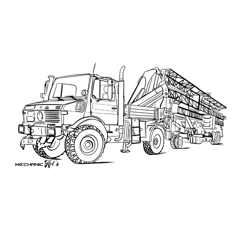 Unimog mit Klappkran