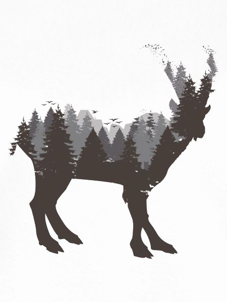 Steinbock Abstrakt -