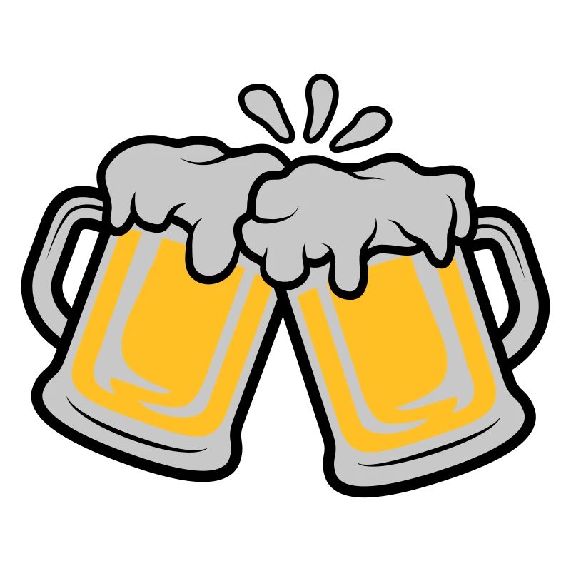 Bier Krüge anstoßen