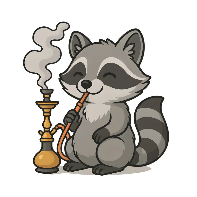 Cadeau de raton laveur de pipe à eau