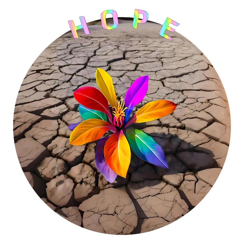 Regenbogenblume der Hoffnung