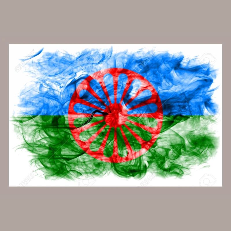 Drapeau de fumée rom Drapeau de fumée gitan