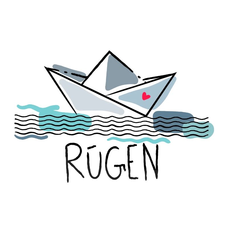 Bateau en papier Rügen Vacances à la mer