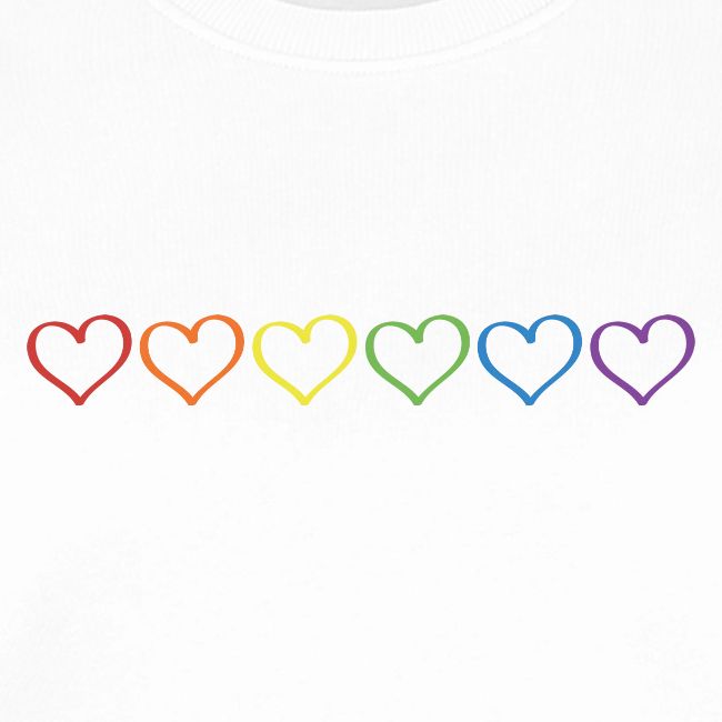 Pride Hearts Outline